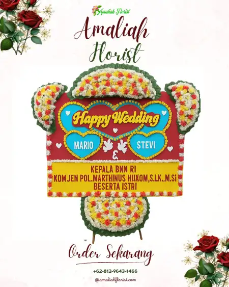 Papan Bunga Pernikahan Sahid Serpong